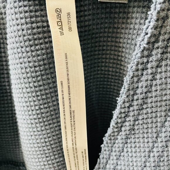 Anthropologie Daily Practice Womens Blue Waffle Knit Utility Mini Dress Size L - Picture 5 of 12